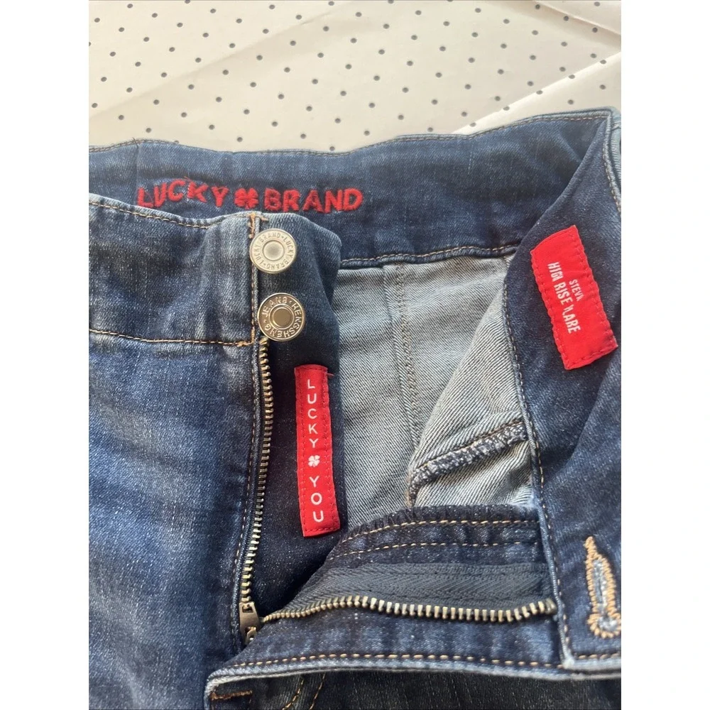 Lucky Brand Stevie High Rise Flare Jeans Size 27 Y2K Boho Condition